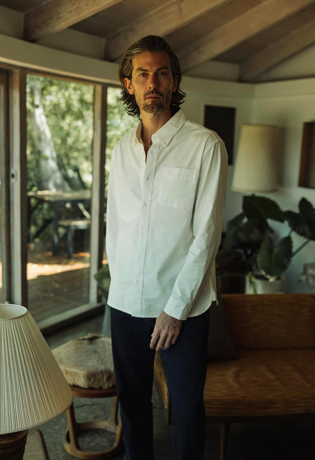 Huckberry Flint and Tinder Men's Classic Oxford Draftsmen Button Down Shirt- Stretch Fabric- Button Down Shirts for Men