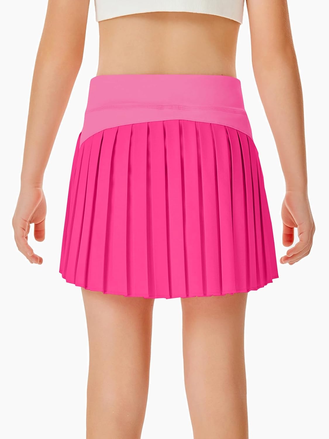 Haloumoning Girls Pleated Skirts with Shorts Athletic Tennis Skirt Skorts | Girls Pleated Tennis Skirt,Golf Skirt,with Pockets,Girls Skort,Sport,Performance