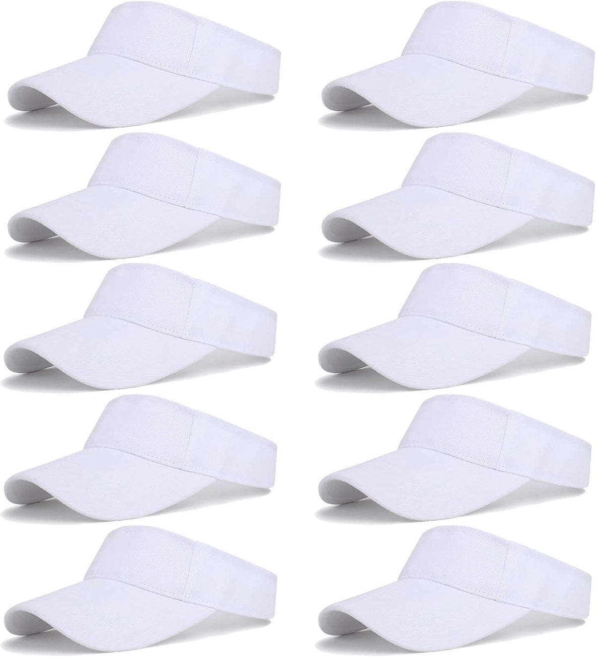10 Pcs Kids Sun Visor Hats Boys Girls Athletic Sports Visor Adjustable UV Protection Beach Visor Fit 6 to12 Years Old