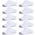 10 Pcs Kids Sun Visor Hats Boys Girls Athletic Sports Visor Adjustable UV Protection Beach Visor Fit 6 to12 Years Old