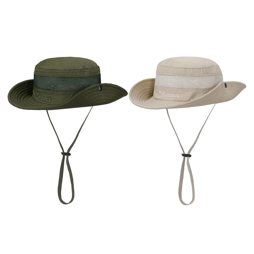 Komorebi UPF 50+ Kids Sun Hat，Wide Brim Bucket Hats for Kids Beach Outdoor | Fits kids ages 5-13, Breathable mesh stay cool dry all day, Adjustable chin strap, Lightweight for beach, trip, fishing