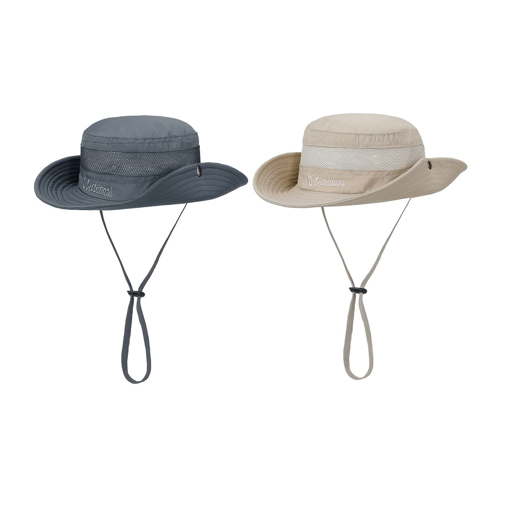 Komorebi UPF 50+ Kids Sun Hat，Wide Brim Bucket Hats for Kids Beach Outdoor | Fits kids ages 5-13, Breathable mesh stay cool dry all day, Adjustable chin strap, Lightweight for beach, trip, fishing