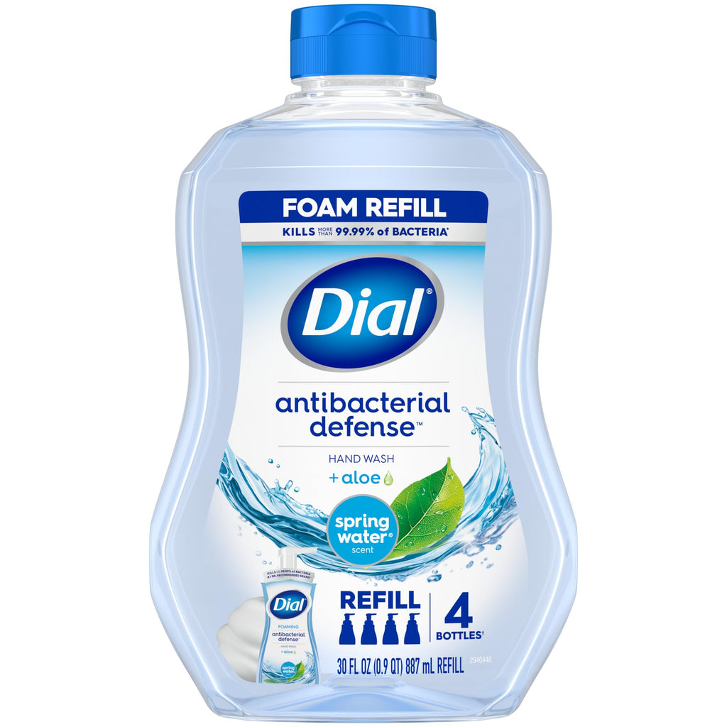 Dial Antibacterial Foaming Hand Soap Refill, Spring Water Scent, 30 Fl Oz