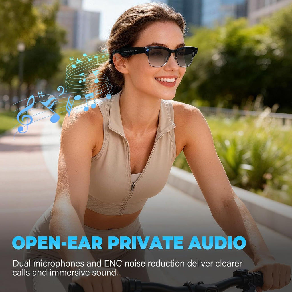 AI Smart Glasses with Camera, 4K EIS, Real-Time Translation