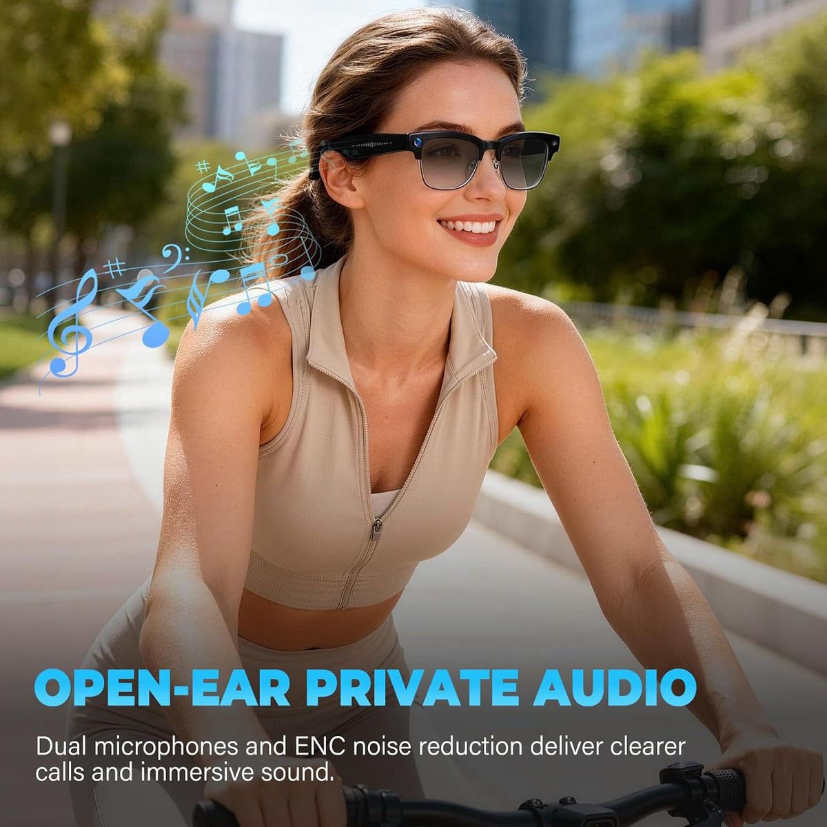 AI Smart Glasses with Camera, 4K EIS, Real-Time Translation
