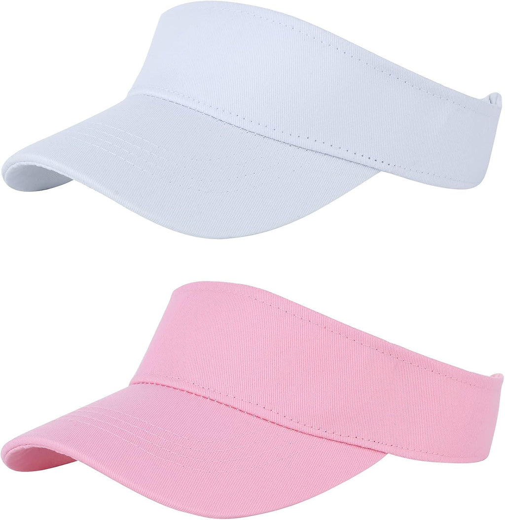 Komorebi Kids Visor Adjustable Cotton Girls Sun Hat for Golf Outfit,Tennis | Breathable & lightweight, easy to put on. UPF 50+ sun protection. Adjustable Velcro fits kids 6-12. Ideal for outdoor sports