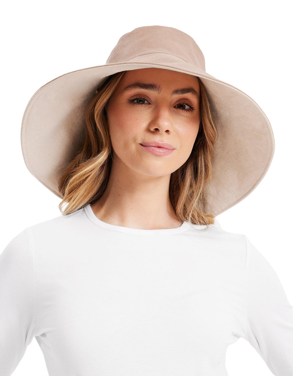 Solbari Women’s Ultra-Wide Cotton Linen Sun Hat UPF 50+