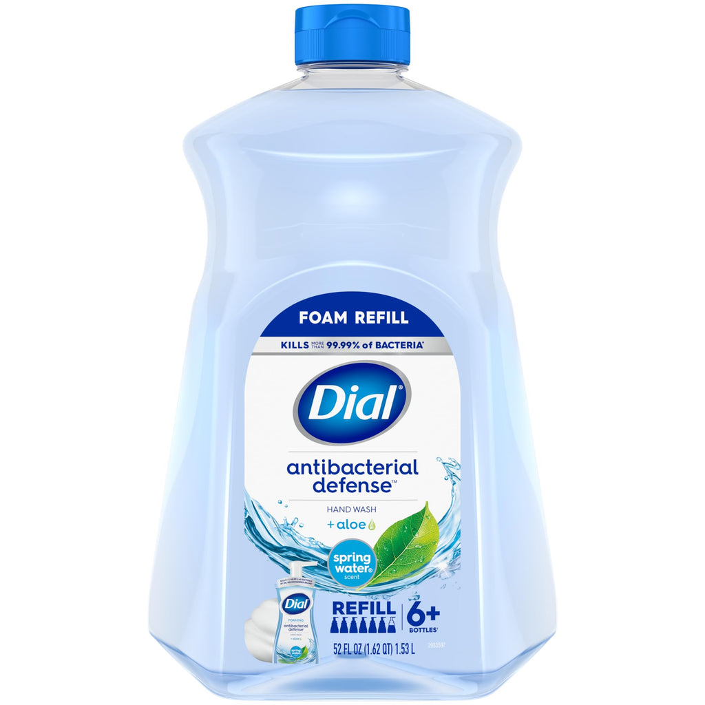 Dial Antibacterial Foaming Hand Soap Refill, Spring Water Scent, 30 Fl Oz