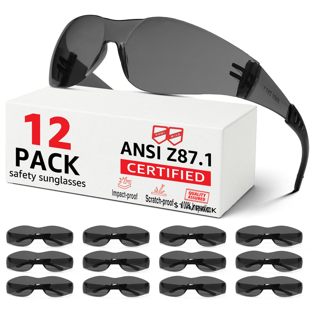 ANSI Z87.1 Clear Safety Glasses Bulk 120 pack, Safety Glasses for men and women, Scratch&Impact-Resistant Clear Protective Glasses for construction, lab, in-/outdoor work