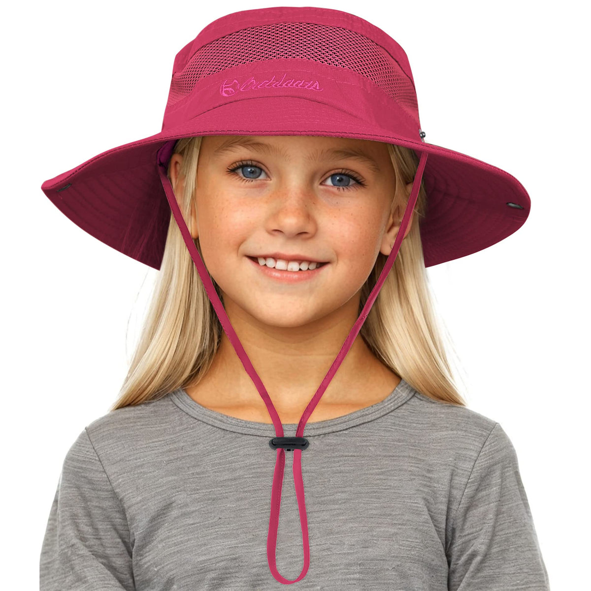 Komorebi UPF 50+ Kids Sun Hat，Wide Brim Bucket Hats for Kids Beach Outdoor | Fits kids ages 5-13, Breathable mesh stay cool dry all day, Adjustable chin strap, Lightweight for beach, trip, fishing
