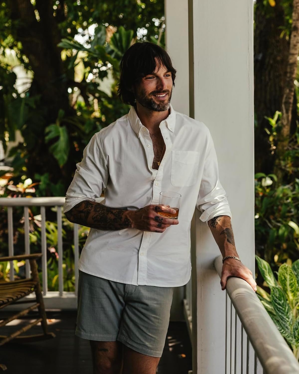 Huckberry Flint and Tinder Men's Classic Oxford Draftsmen Button Down Shirt- Stretch Fabric- Button Down Shirts for Men