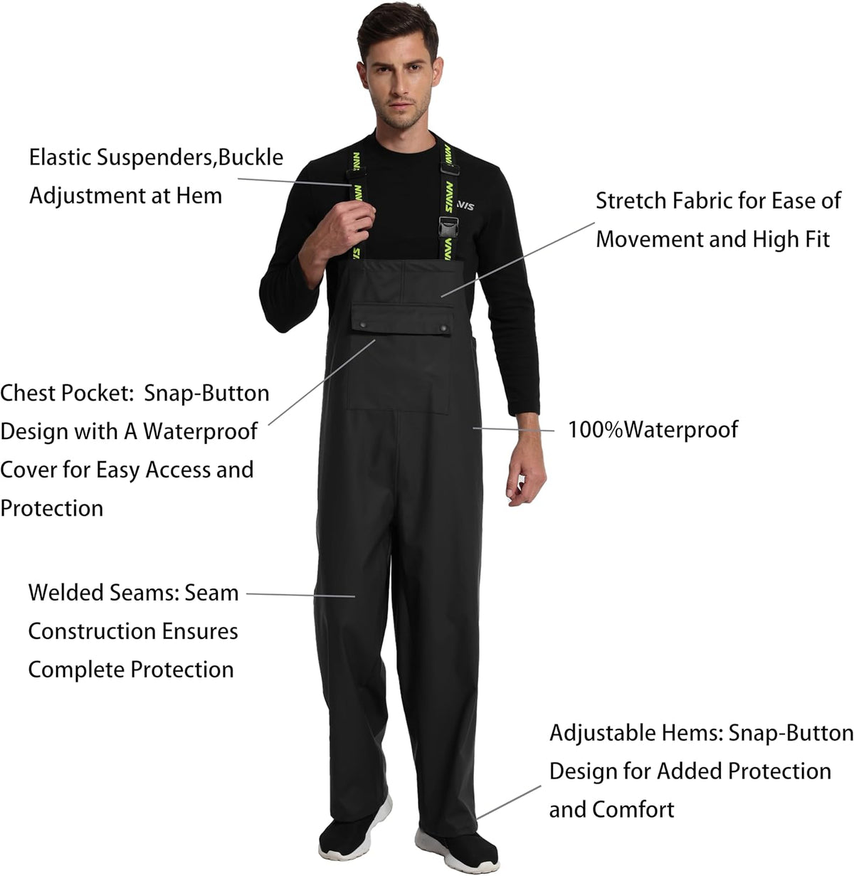 Men's PRO Workwear Waterproof 3-Piece Rain Suit Set