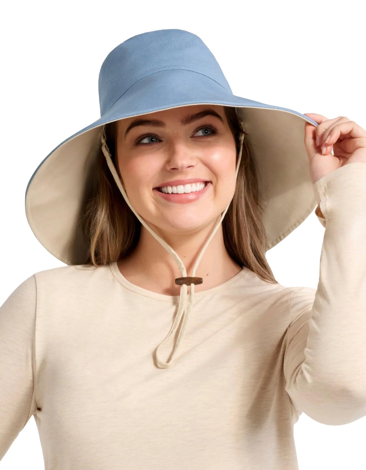 Solbari Women’s Ultra-Wide Cotton Linen Sun Hat UPF 50+