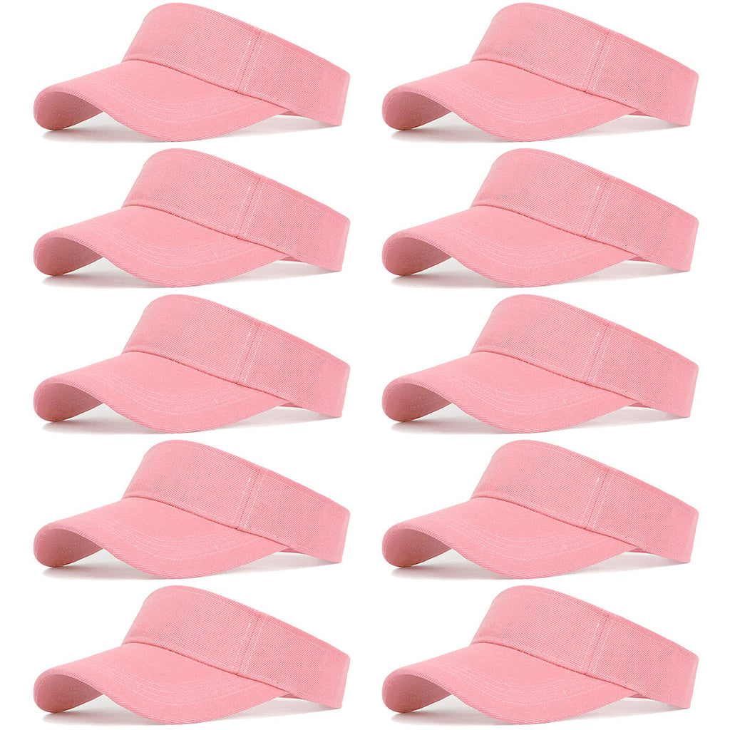 10 Pcs Kids Sun Visor Hats Boys Girls Athletic Sports Visor Adjustable UV Protection Beach Visor Fit 6 to12 Years Old