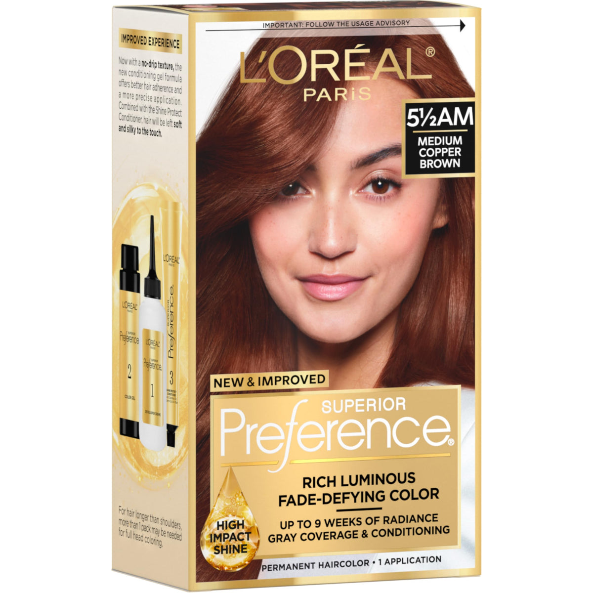 L'Oreal Paris Superior Preference Hair Color, 6R Light Auburn - 1 Ea (Pack of 3)