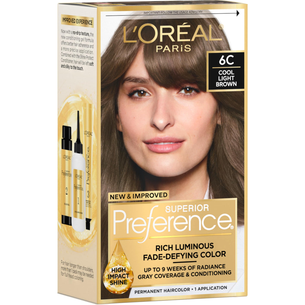 L'Oreal Paris Superior Preference Hair Color, 6R Light Auburn - 1 Ea (Pack of 3)