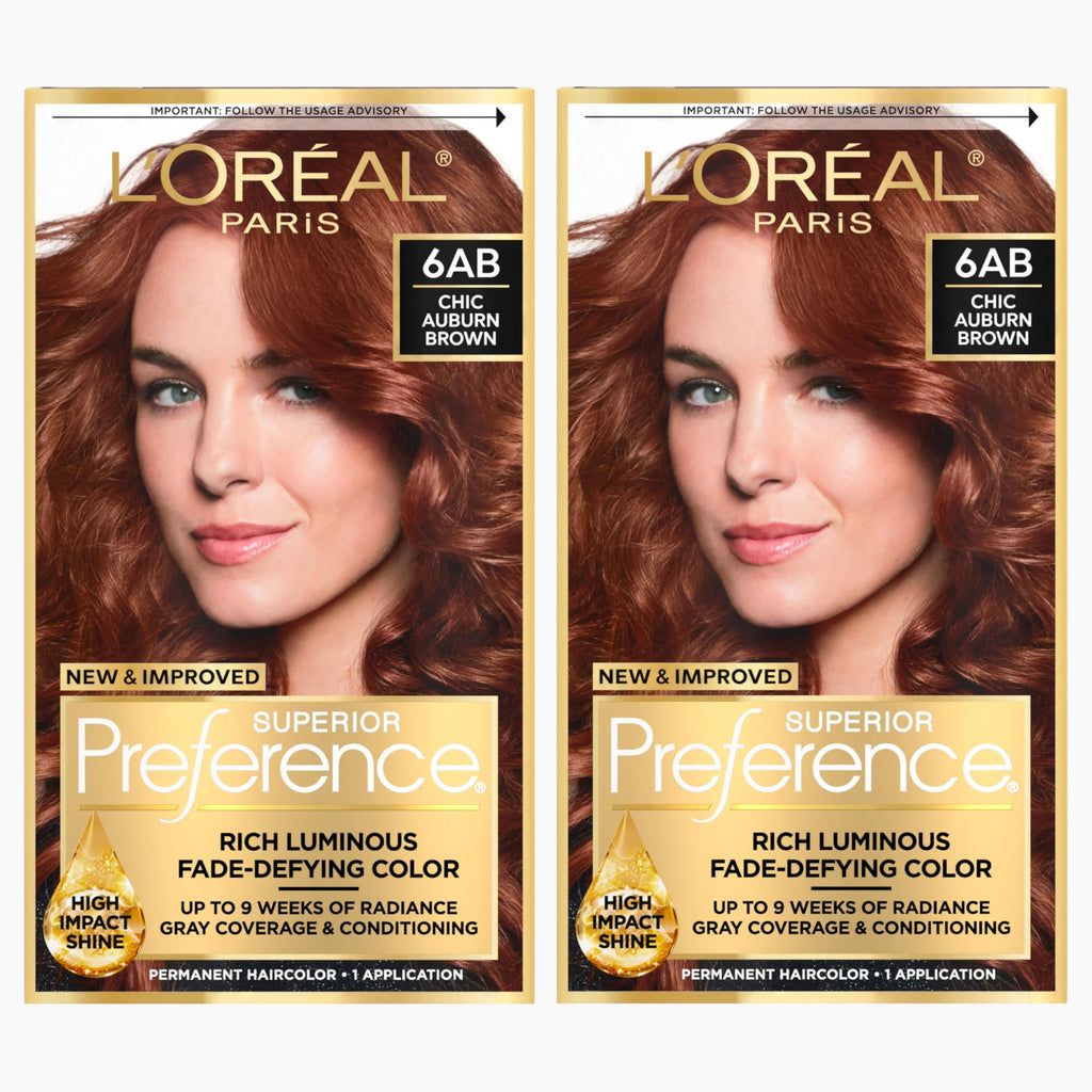 L'Oreal Paris Superior Preference Hair Color, 6R Light Auburn - 1 Ea (Pack of 3)