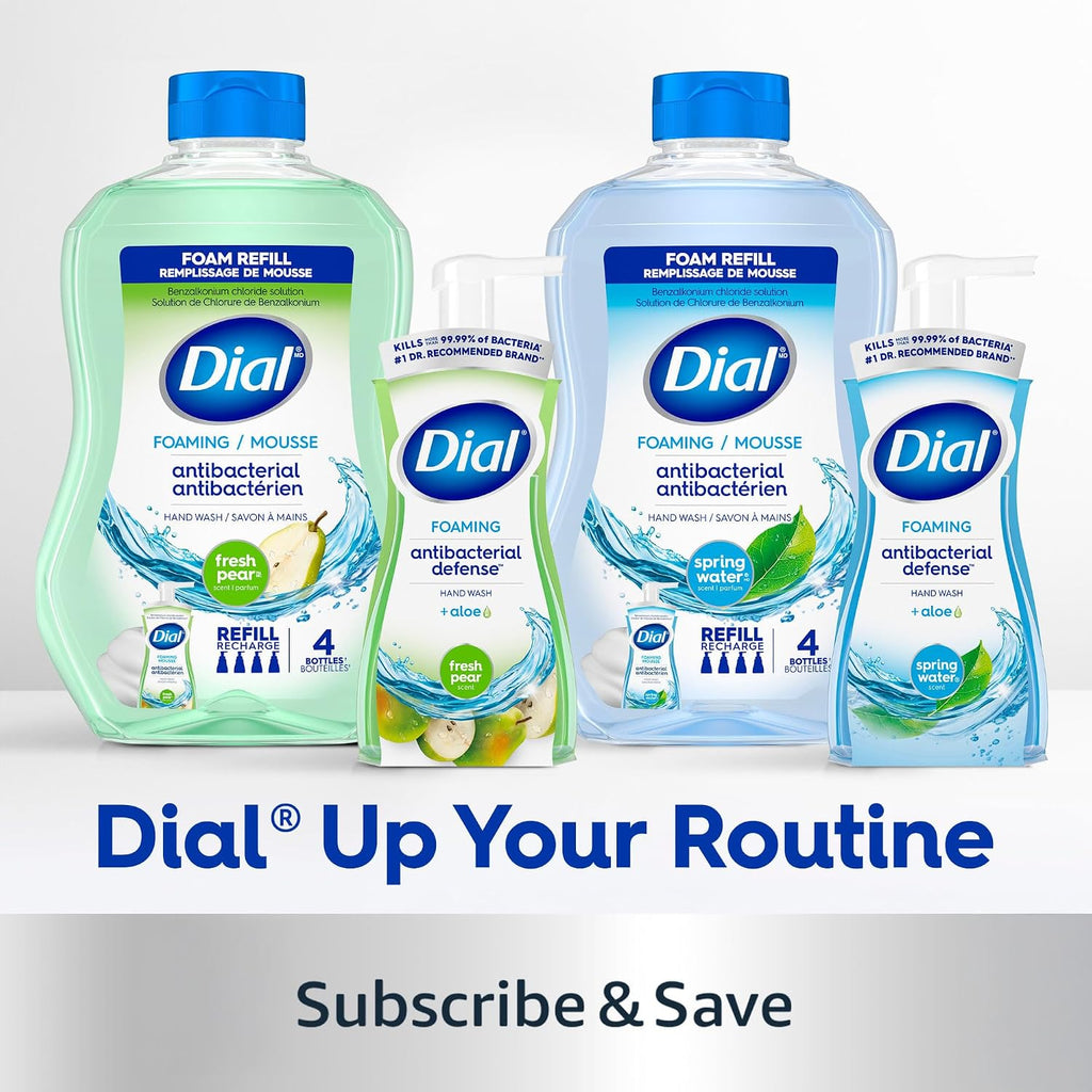 Dial Antibacterial Foaming Hand Soap Refill, Spring Water Scent, 30 Fl Oz