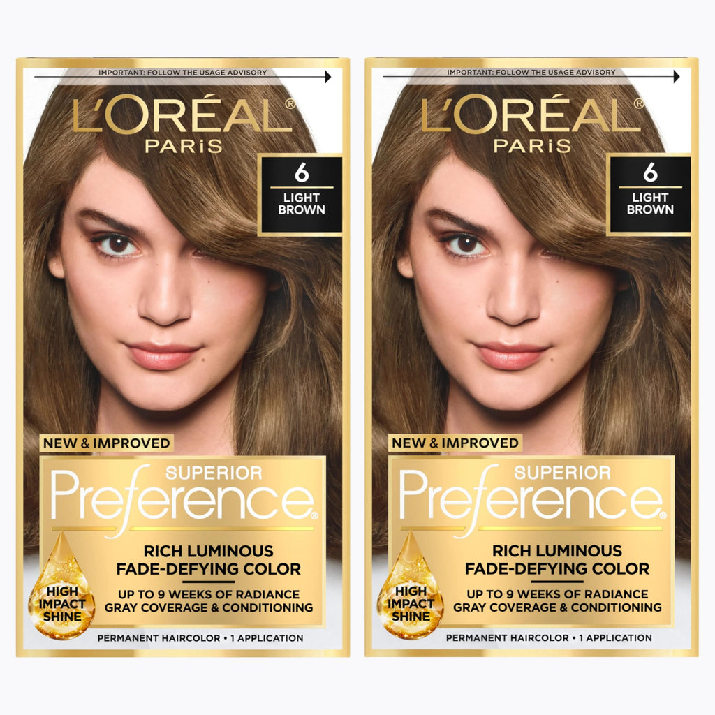 L'Oreal Paris Superior Preference Hair Color, 6R Light Auburn - 1 Ea (Pack of 3)