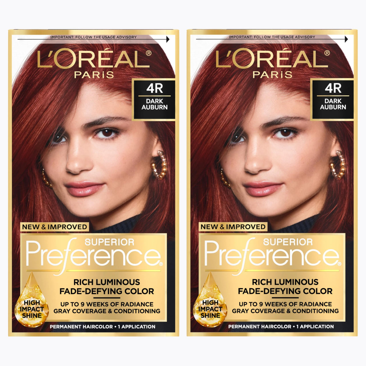 L'Oreal Paris Superior Preference Hair Color, 6R Light Auburn - 1 Ea (Pack of 3)