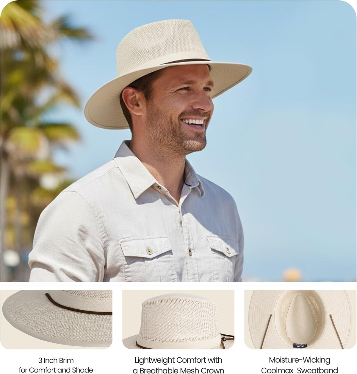 Henschel Hats Original Aussie Breezer Sun Hat for Summer Outdoor Use