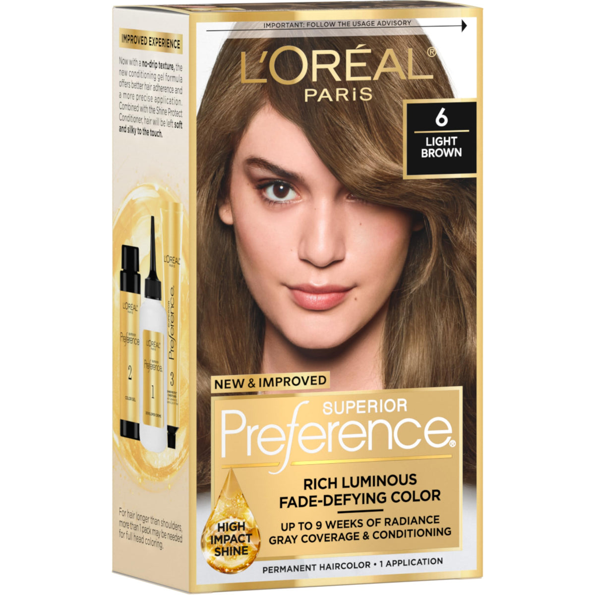 L'Oreal Paris Superior Preference Hair Color, 6R Light Auburn - 1 Ea (Pack of 3)