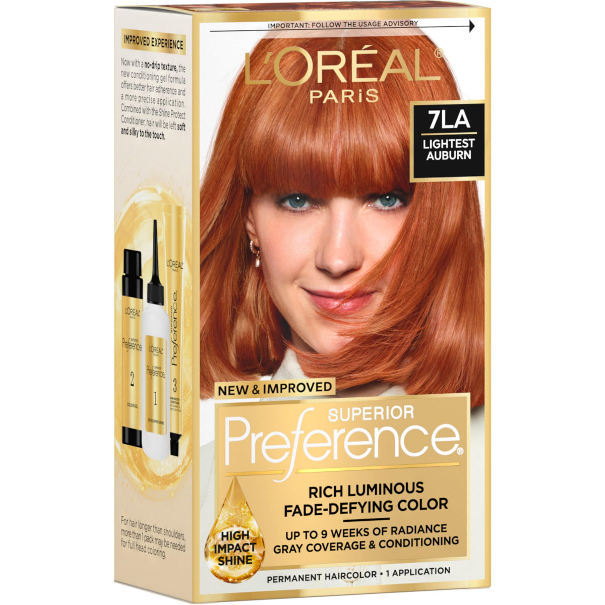 L'Oreal Paris Superior Preference Hair Color, 6R Light Auburn - 1 Ea (Pack of 3)