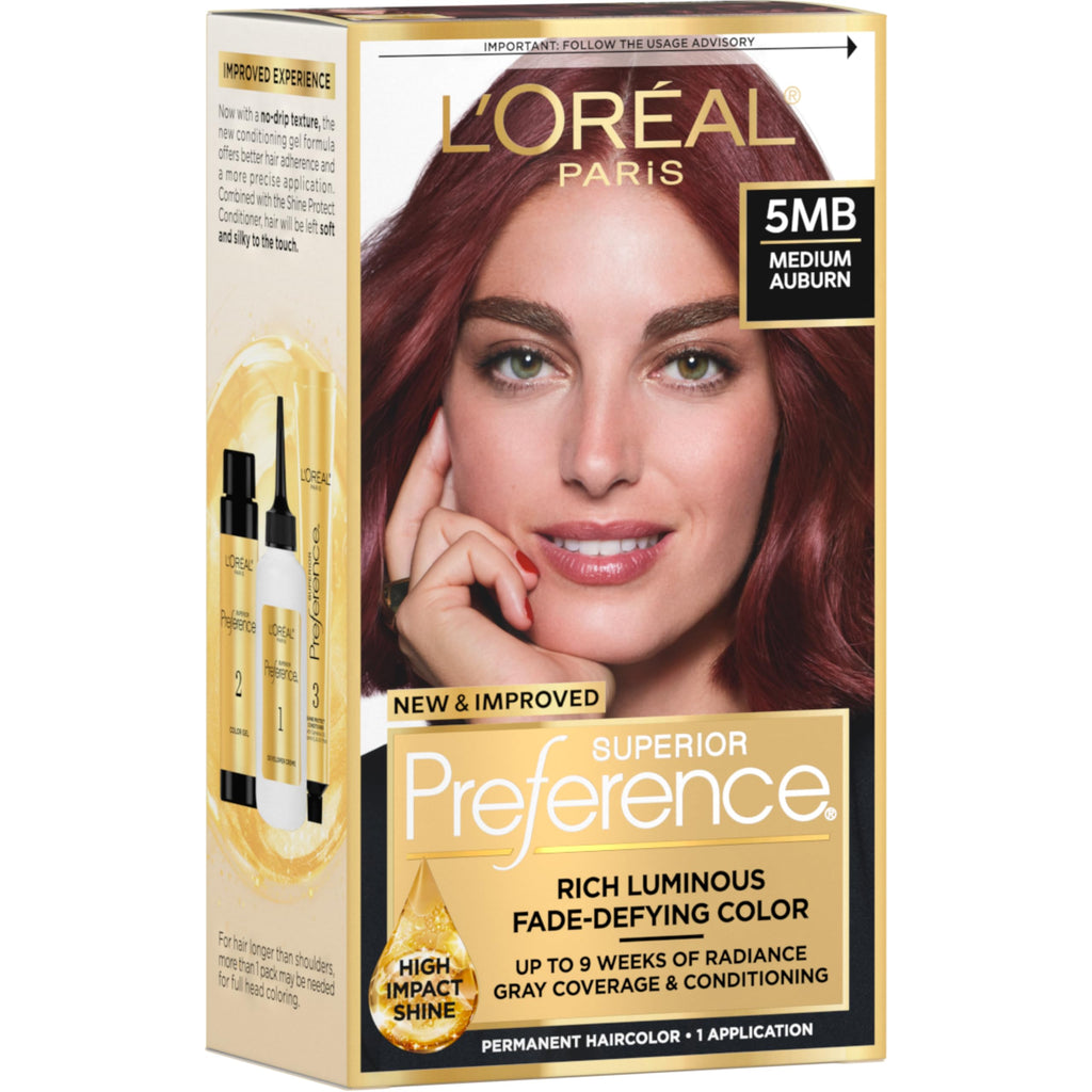 L'Oreal Paris Superior Preference Hair Color, 6R Light Auburn - 1 Ea (Pack of 3)
