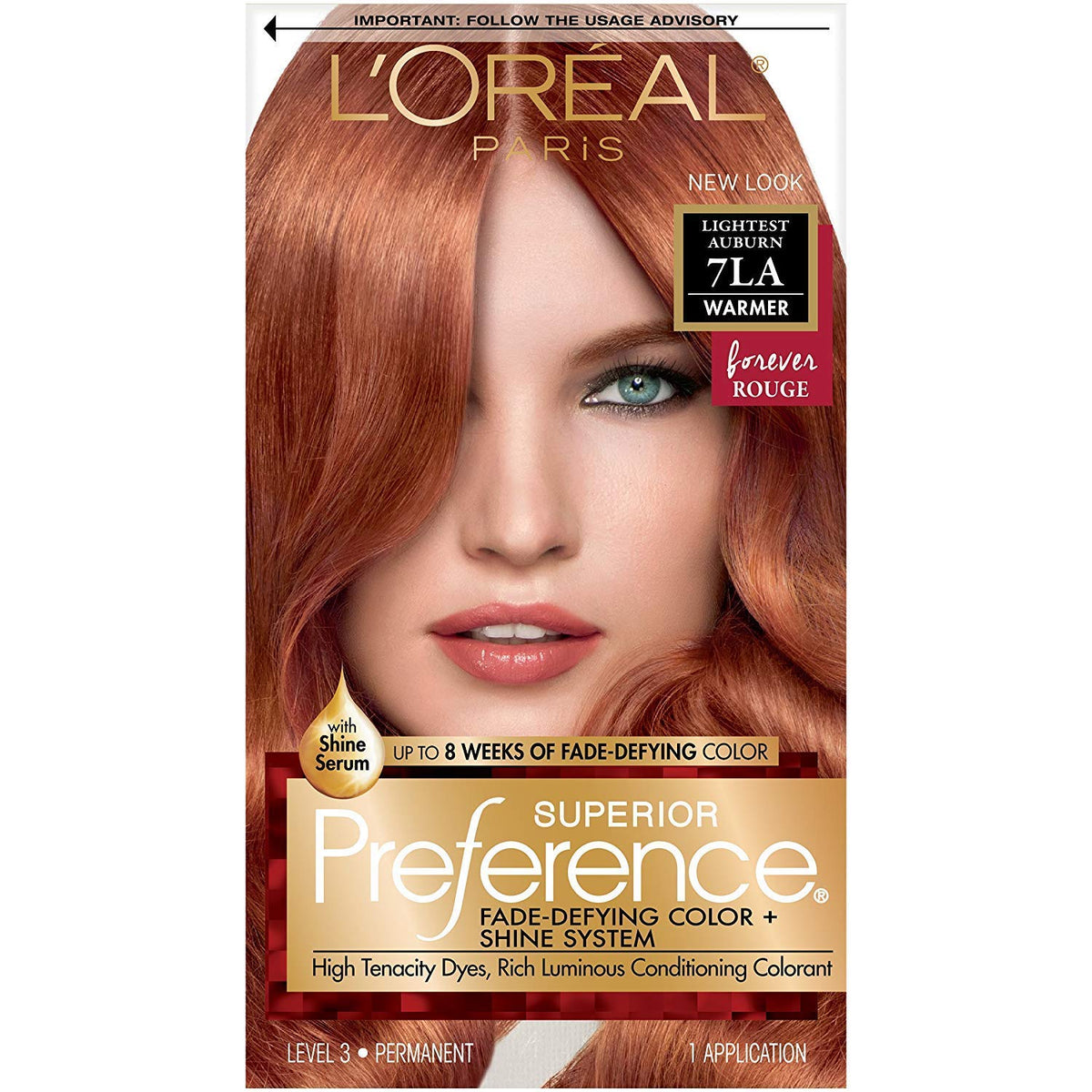 L'Oreal Paris Superior Preference Hair Color, 6R Light Auburn - 1 Ea (Pack of 3)